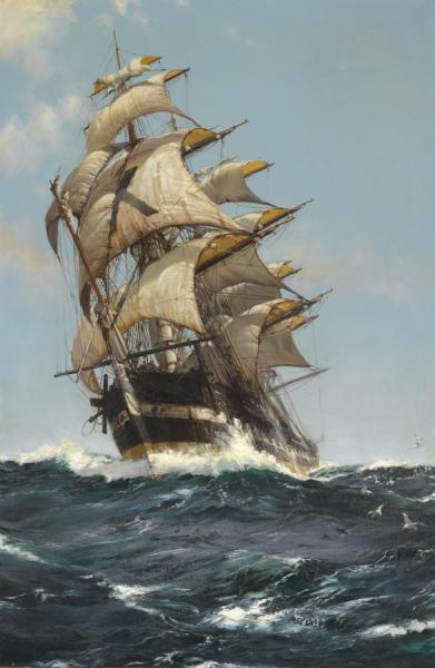 The Crest Of A Wave by Montague Dawson