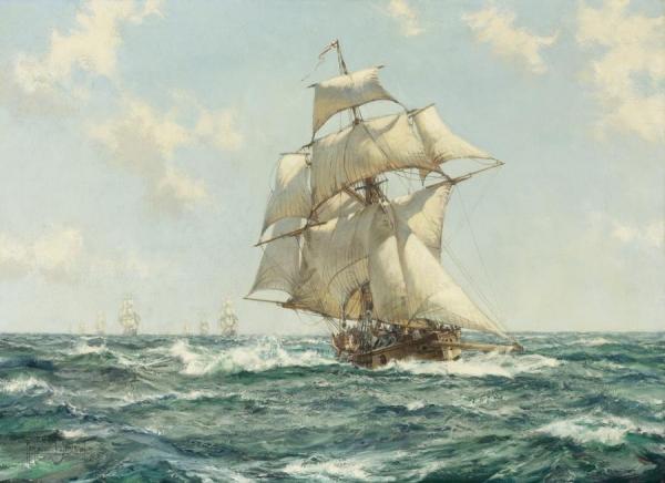 The Fleet Messenger by Montague Dawson
