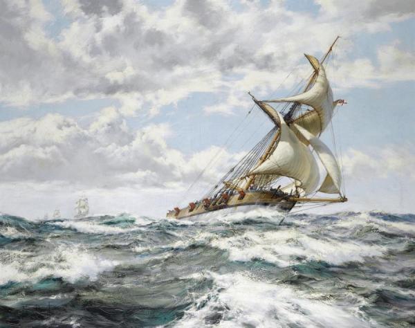 The Fleet Messenger I by Montague Dawson