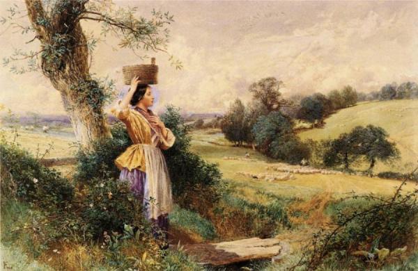 The Milk-maid by Myles Birket Foster Oil Painting Reproductions