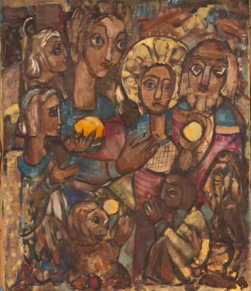 Cubo Futurist Icon by Natalia Goncharova Oil Painting Reproductions