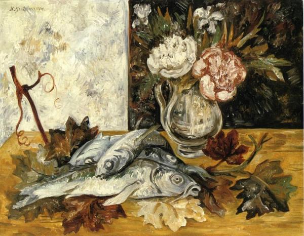 Fish by Natalia Goncharova Oil Painting Reproductions