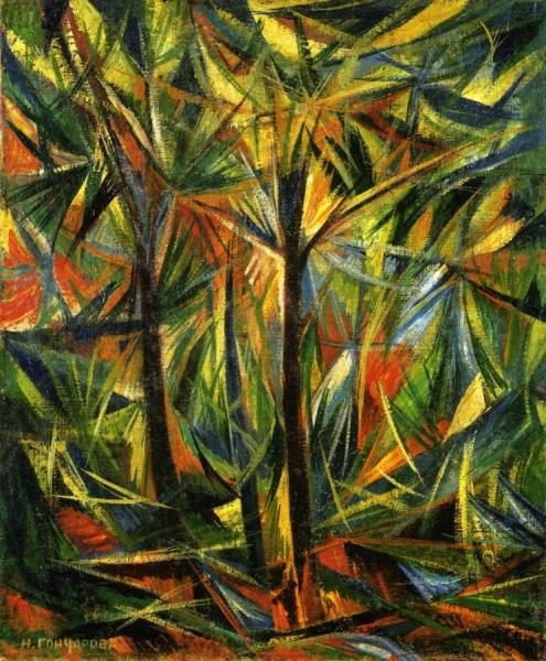 Natalia Goncharova Forest: Rayonist Composition