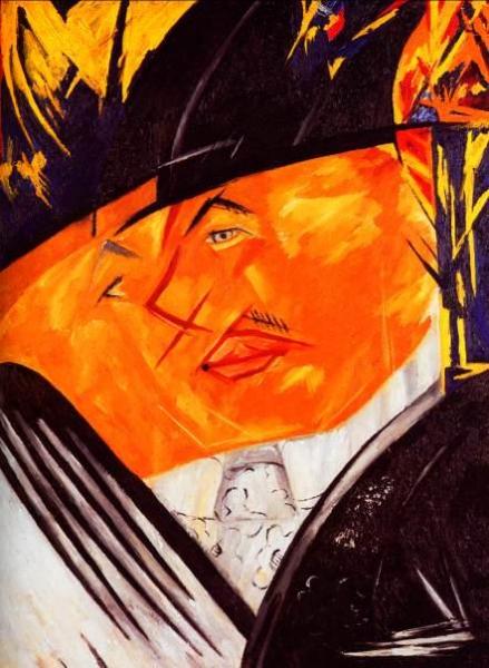 Portrait Of Larianov by Natalia Goncharova