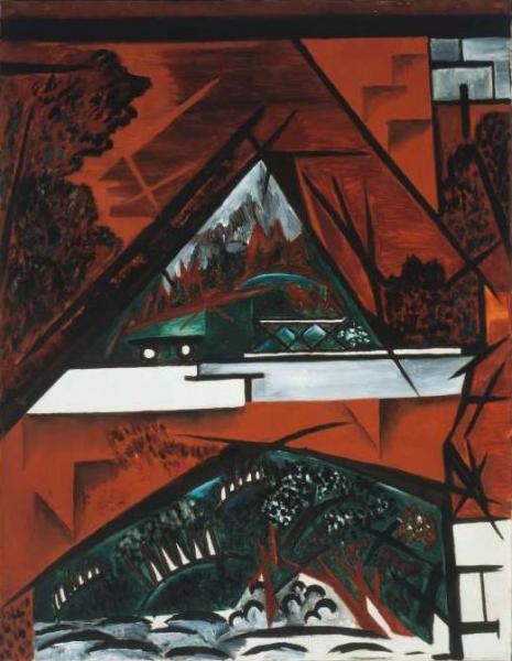 The Bridge by Natalia Goncharova Oil Painting Reproductions