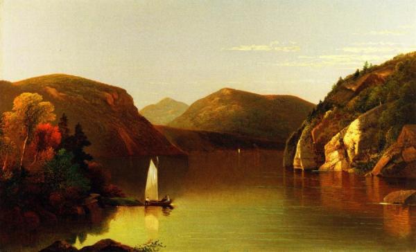 Setting Sail On A Lake In The Adirondacks by Nelson Augustus Moore
