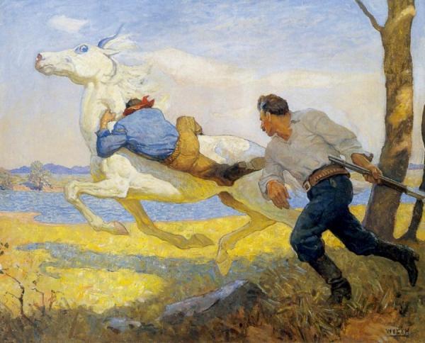 Blue Lock, The Queen by Newell Convers Wyeth Oil Painting Reproductions