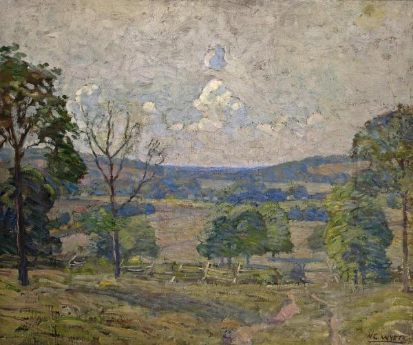 Cart Track At Rocky Hill by Newell Convers Wyeth