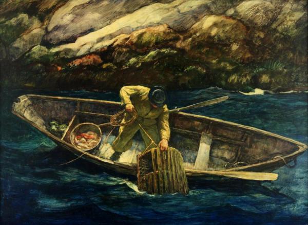 Deep Cove Lobster Man by Newell Convers Wyeth