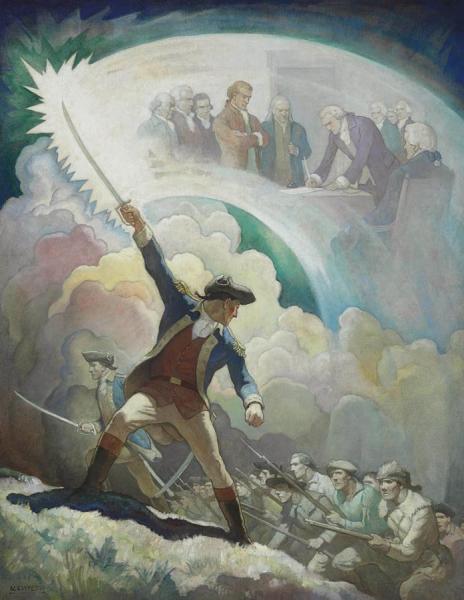 Ethan Allen, Forerunner Of Independence by Newell Convers Wyeth Oil Painting Reproductions