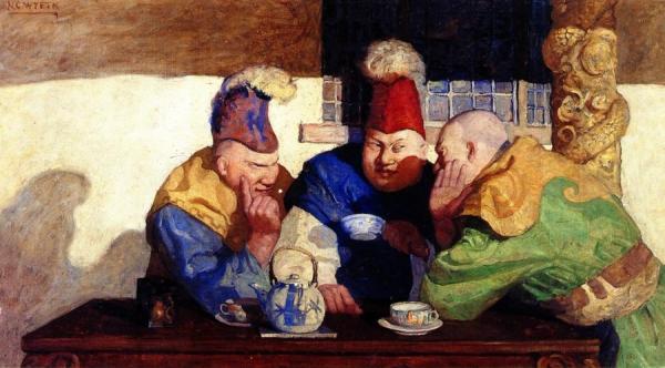 Headpiece Illustration: 'the Unwrit Dogma' by Newell Convers Wyeth