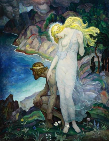 Odysseus And Calypso by Newell Convers Wyeth