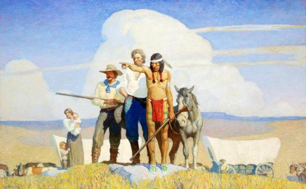 Pioneers - The Opening Of The Praries by Newell Convers Wyeth