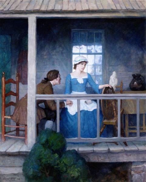 Sally Merrillee And Johnny by Newell Convers Wyeth