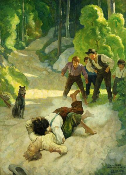 Stick To Him, Little Un - Shouted Tom by Newell Convers Wyeth