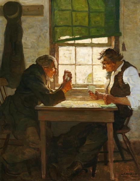 The Poker Players by Newell Convers Wyeth