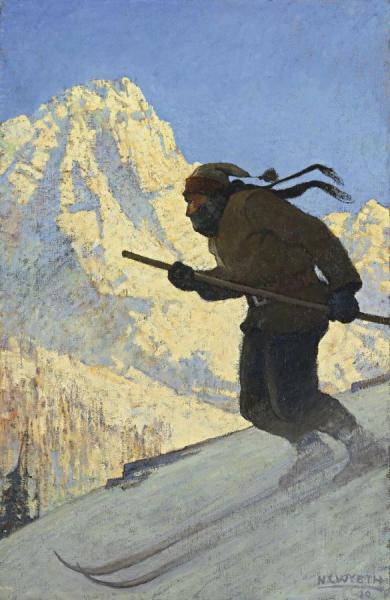 The Skier (the Ski Runner) by Newell Convers Wyeth