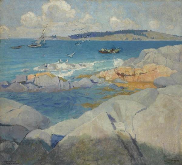 View Of Blubber Butt by Newell Convers Wyeth Oil Painting Reproductions