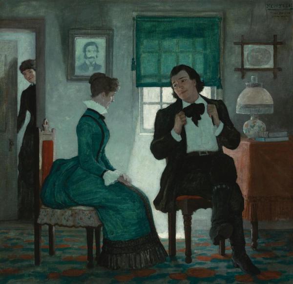 Yancey's Ardent Eyes Took On Their Most Melting Look by Newell Convers Wyeth