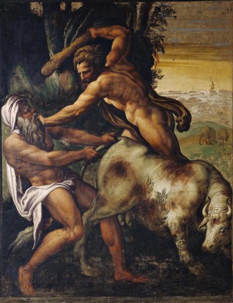 Hercules And Cacus by Niccolo Dell' Abbate Oil Painting Reproductions
