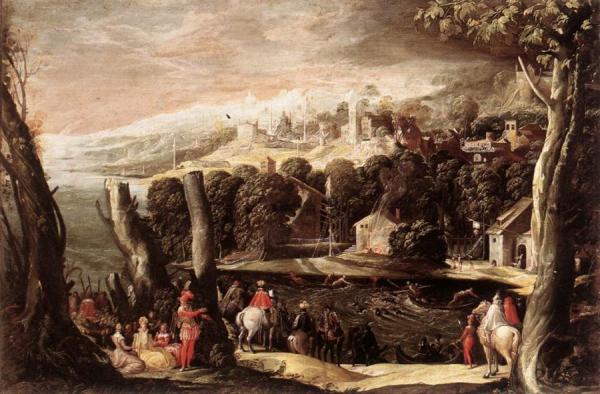 Stag Hunt by Niccolo Dell' Abbate