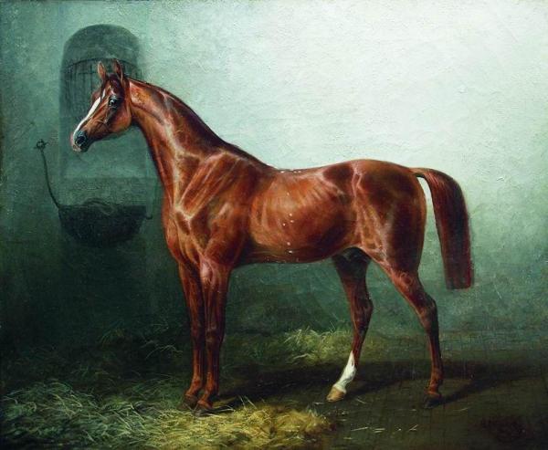 Horse In A Stable by Nicholai Egorovich Sverchkov