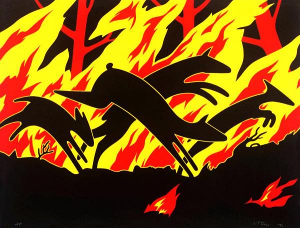 Nicholas Monro Animals Running Through Fire,1970