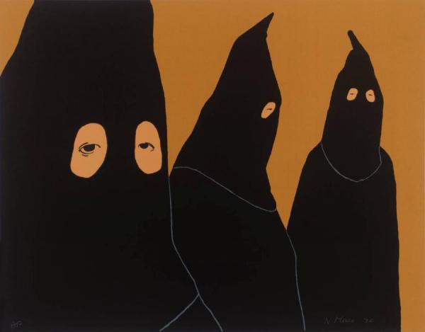 Hooded Figures,1970 by Nicholas Monro