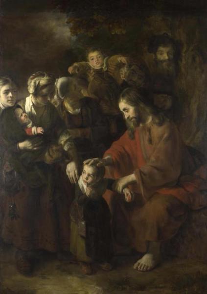 Christ Blessing The Children by Nicolaes Maes