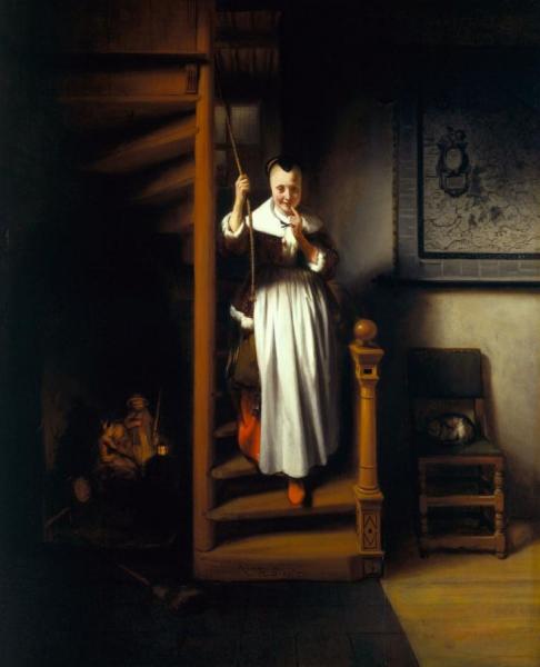 The Listening Housewife by Nicolaes Maes