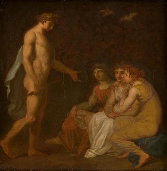 Apollo Charging The Parcae To Visit Ceres, Who Has Fled From Earth by Nicolai Abraham Abildgaard Oil Painting Reproductions