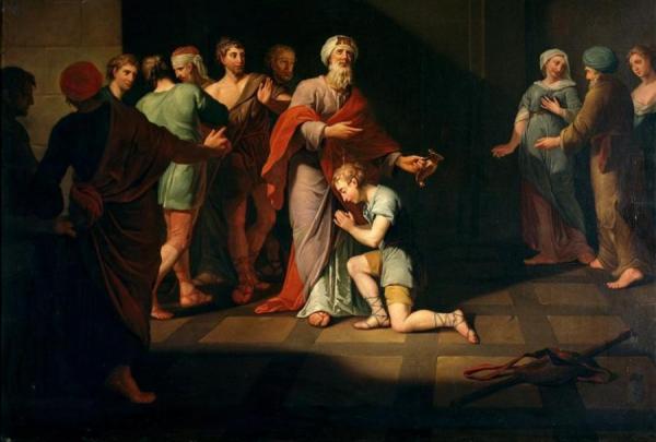 David Anointed By Samuel (david Salves Af Samuel) by Nicolai Abraham Abildgaard