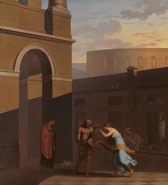 Davus Speaks With Mysis. Scene From Terence's Andria by Nicolai Abraham Abildgaard