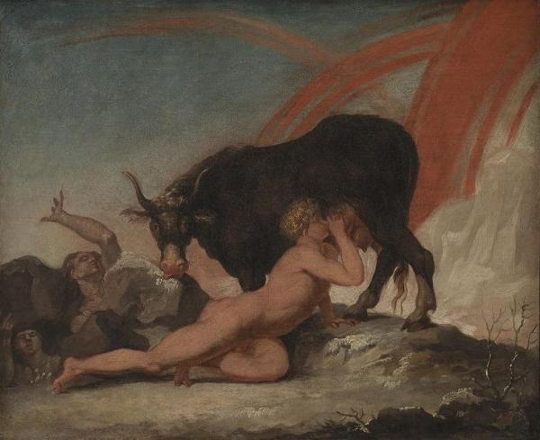 Ymer Suckles From The Cow Audhumbla (ymer Dier Koen Odhumbla) by Nicolai Abraham Abildgaard Oil Painting Reproductions