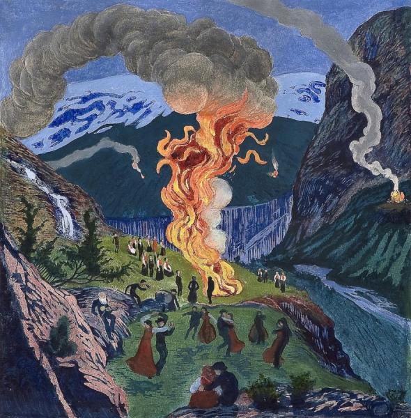 Bonfire by Nicolai Astrup