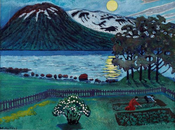 May Moon by Nicolai Astrup Oil Painting Reproductions