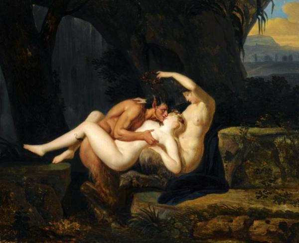 Satyrs Cavorting by Nicolas-andré Monsiau