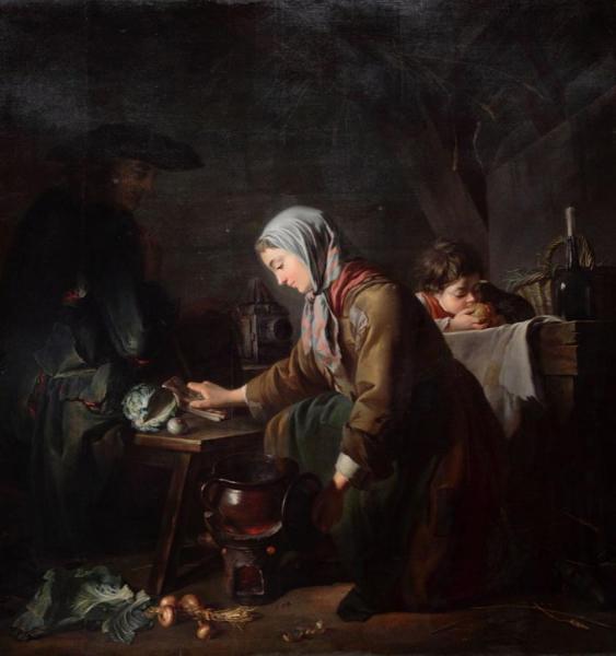 Nicolas Bernard Lépicié Les Apprets D'un Dejeuner