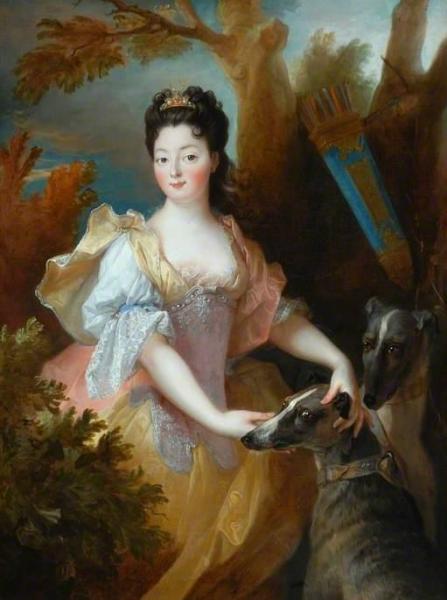 Portrait Of A Lady As Diana by Nicolas De Largillierre