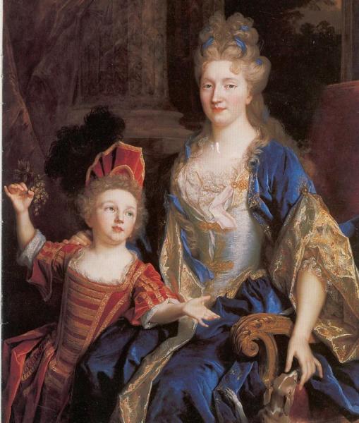 Portrait Of Catherine Coustard With Her Daughter Léonor by Nicolas De Largillierre