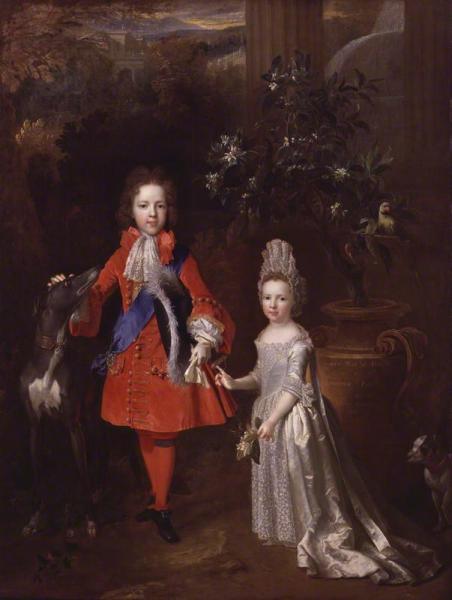 Portrait Of Prince James Francis Edward Stuart And Princess Louisa Maria Theresa Stuart by Nicolas De Largillierre