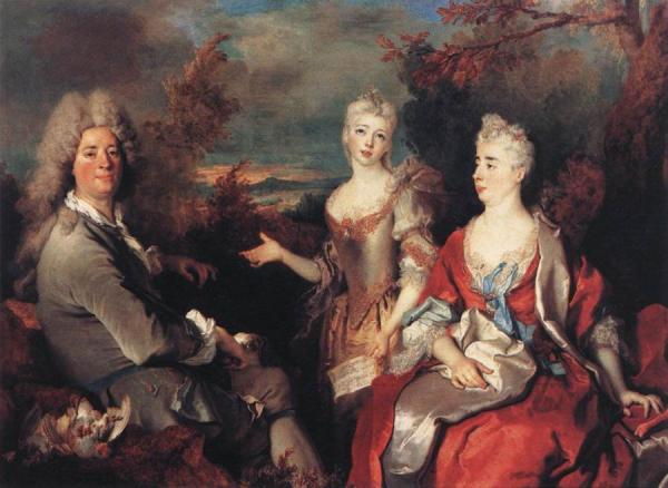 The Artist And His Family by Nicolas De Largillierre