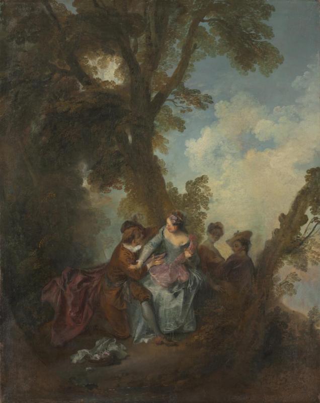 Declaration Of Love, C. 1720 by Nicolas Lancret