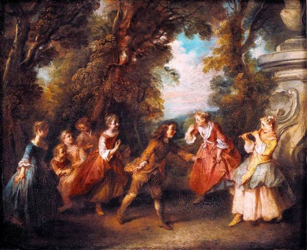 Children At Play In The Open by Nicolas Lancret Oil Painting Reproductions