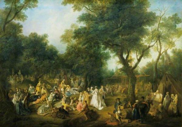 Fete In A Wood by Nicolas Lancret