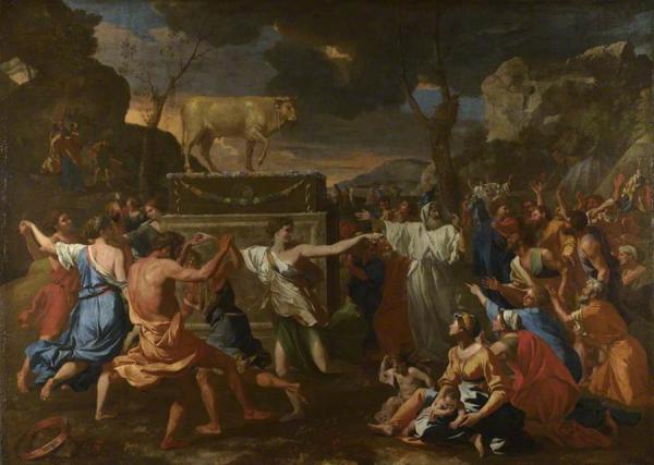 Adoration Of The Golden Calf by Nicolas Poussin