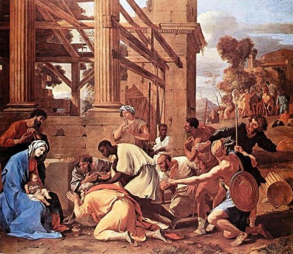 Adoration Of The Magi by Nicolas Poussin Oil Painting Reproductions