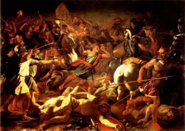 Battle Of Gideon Against The Midianites by Nicolas Poussin Oil Painting Reproductions