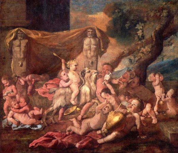 Nicolas Poussin Children's Bacchanal Ii