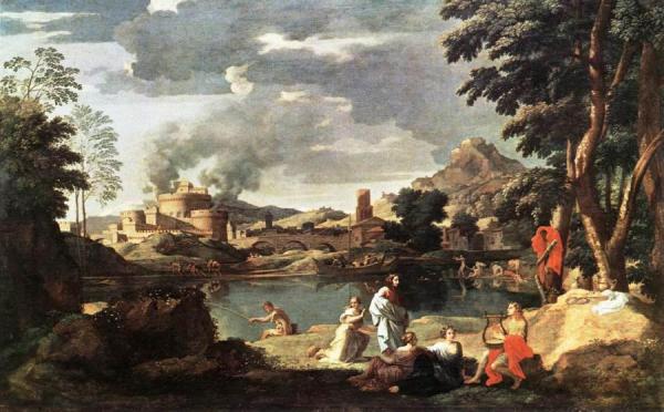 Landscape With Orpheus And Euridice by Nicolas Poussin Oil Painting Reproductions
